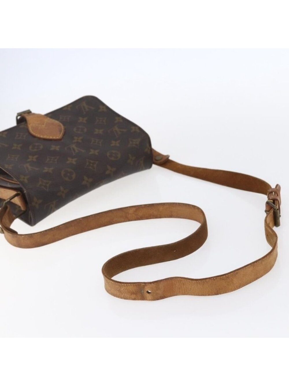Authentic LOUIS VUITTON Monogram Cartouchiere MM Shoulder Bag M51253 LV - Picture 14 of 16